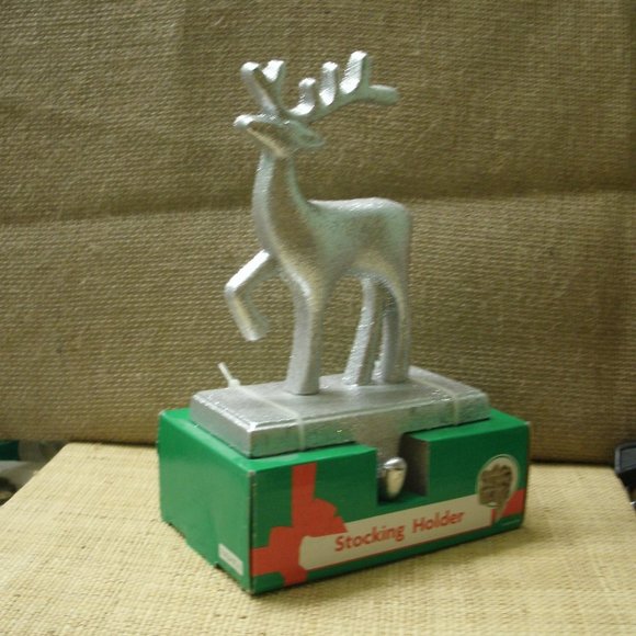 Holiday Silver Reindeer Stocking Holder - Picture 9 of 16